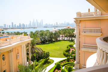 Dubai Marina view from the Palm Jumeirah island, 2023