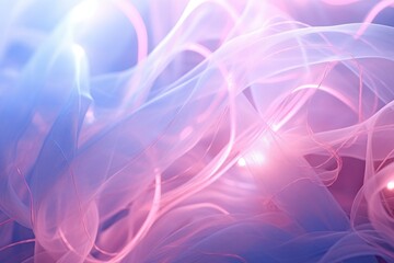 Colorful light soft pastel pink and blue fibers or fabric background. Abstract lines wallpaper. Illustration. Generative AI