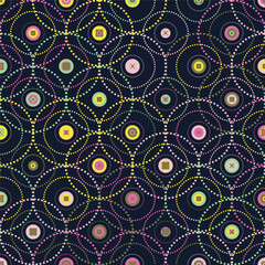 Colorful Abstract Random Circles Texture, Background Pattern