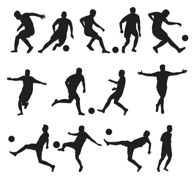 Football player silhouettes 