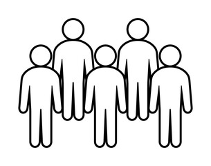 Symbol, ikona ludzi. Plik wektorowy.