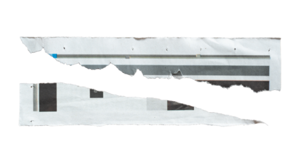 Torn corner of Newspaper