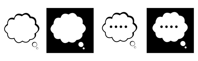 Speech bubbles set. Talk bubble. Cloud speech bubbles collection.