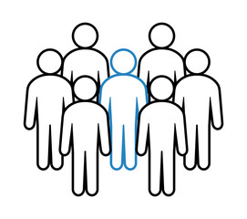 Symbol, ikona ludzi. Plik wektorowy.