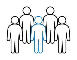 Symbol, ikona ludzi. Plik wektorowy.