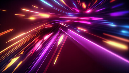 Abstact Background neon light Vibrant highspeed, background, Ai generated image