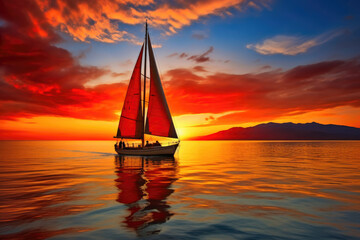 Warm Hues of a Midnight Sail