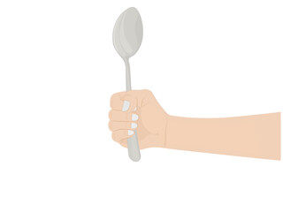 Spoon on a white background.
