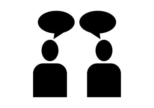 Icono de conversaci&oacute;n, di&aacute;logo o relaciones sociales
