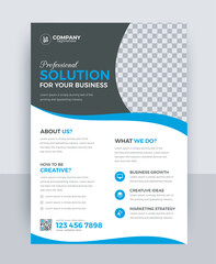 Attractive shapes & colors corporate brand business flyer design concept. best quality business leaflet, modern flier