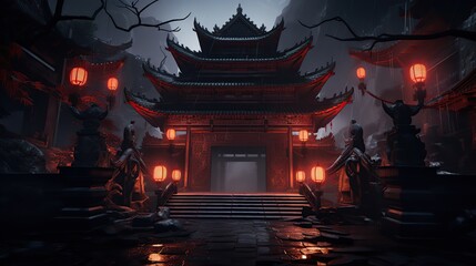 Asian ancient temple