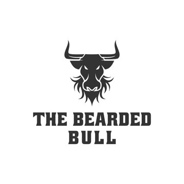 Bearded bull logo design