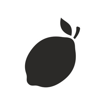 Lemon icon. Vector icon isolated on white background.