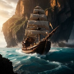 Pirate War Ship Generative AI