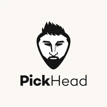 Guitar pick logo design