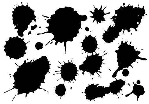 Black ink blots