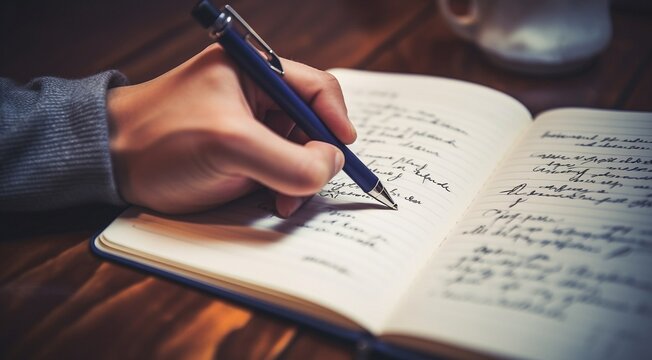 person signing a document, person writing on a notebook, close-up of bussinessman hand writing on a notebook with pen, person writing with pen