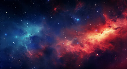 Beautiful space background. An extraordinary landscape of unexplored corners of the universe. - obrazy, fototapety, plakaty