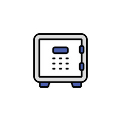 Safe Box icon design with white background stock illustration