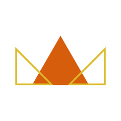 abstract triangle geometric with line