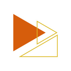 abstract triangle geometric with line