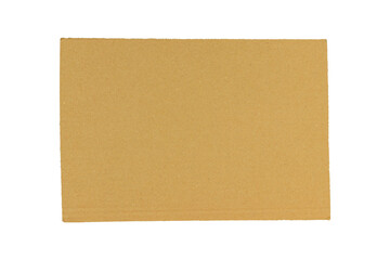sheet of cardboard with place for text, cardboard banner isolated from background