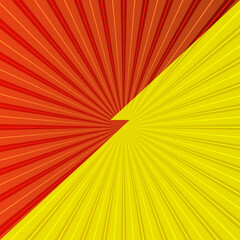Fototapeta premium Red and Yellow Sunburst Background Comic Style