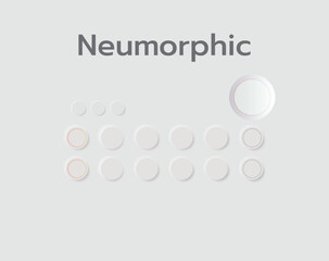 3D Neumorphic Soft UI Design. 3D Bottons.