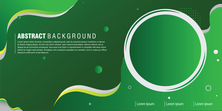 Abstract wave green background. Circles are available for photos and other images. Wave green with soft gradations. Modern concept. Suitable for banners and others.