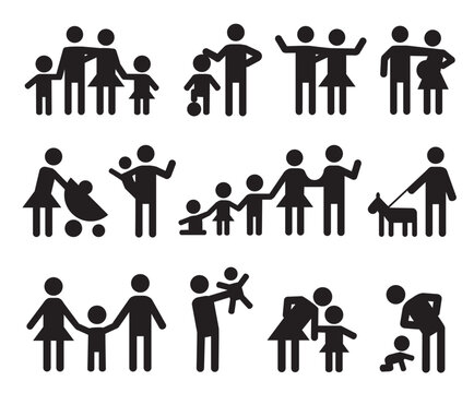 Family icons set