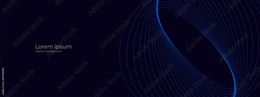 Aufkleber abstract futuristic blue glowing geometric lines on dark blue background. modern diagonal background
