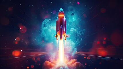 Rocket lunch illustration