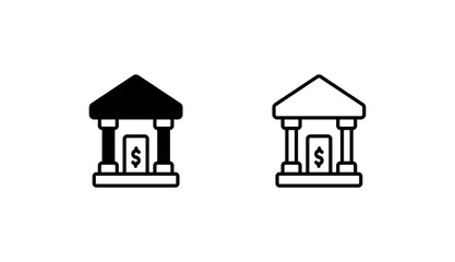 Bank icon design with white background stock illustration