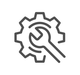 Engineering design related icon outline and linear vector.