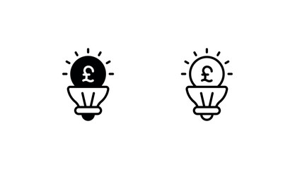 Idea icon design with white background stock illustration
