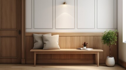 Obraz na płótnie Canvas Cozy interior design, modern scandinavian room
