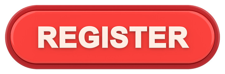 Register button. 3D button. 3D illustration.