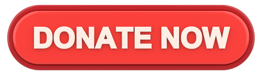 Donate now button. 3D illustration.