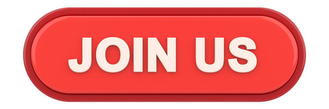 Join us button. 3D illustration.