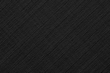 Poster black fabric texture, natural linen canvas background © dmitr1ch