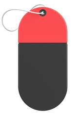 Black friday label. Sale banner. 3D illustration.