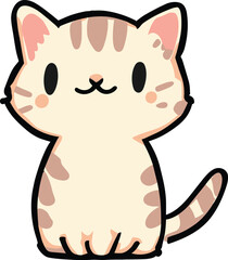 cute cat sticker for children and girls