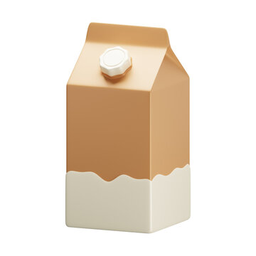 3D Milk Carton Box. Milk Package Box. UHT milk in carton black. Milk carton boxes mockup chocolate.