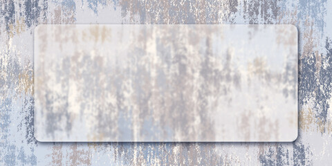 colored background old scuffs chalk texture in the center frosted glass for text, information, photo