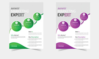 poster flyer design layout space for photo background, vector illustration template in A4 size 