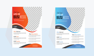 Corporate business flyer template design set, Brochure design, cover modern layout, annual report, poster, flyer in A4 with colorful business proposal, promotion, advertise,