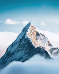 Crédence en verre imprimé Everest snow covered mountains