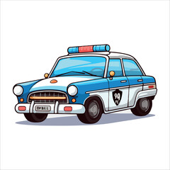 cartoon Police car