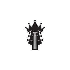 king of music logo guitar illustration abstract vector design