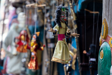 Hand made puppets in Nepal